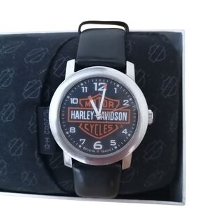 Harley-Davidson Black and Silver Watch